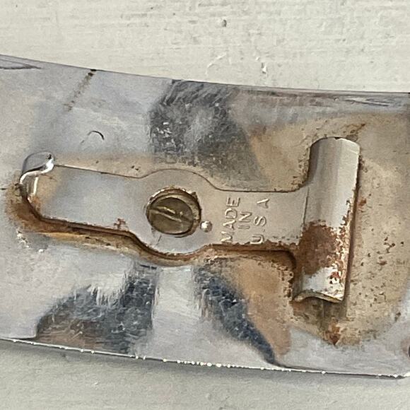 Three Horses Equestrian Western Belt Buckle Vintage USA Rodeo Cowboy Horse Lover - Picture 5 of 6